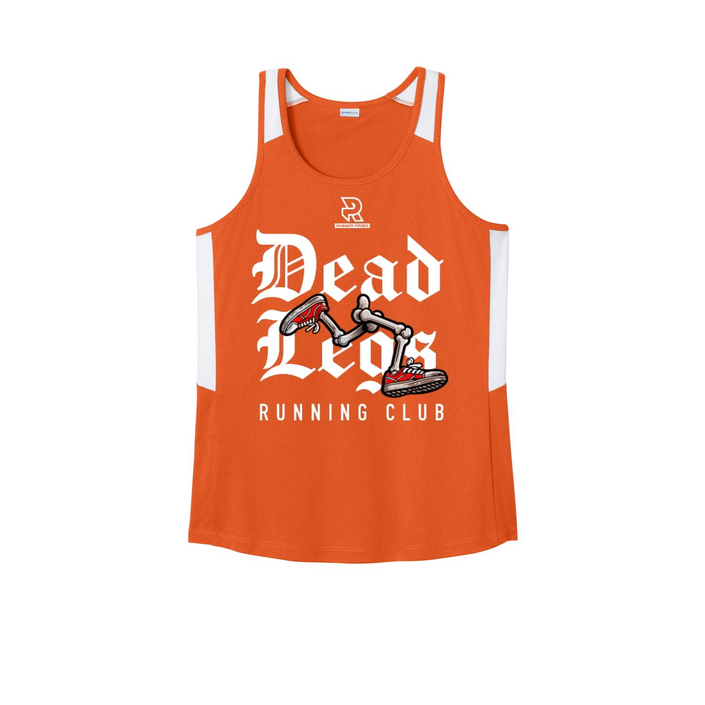 DEAD LEGS (White) - Womens Club Track Tank