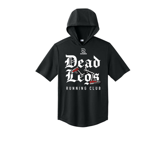 DEAD LEGS (White) - Short Sleeve Performance Hoodie
