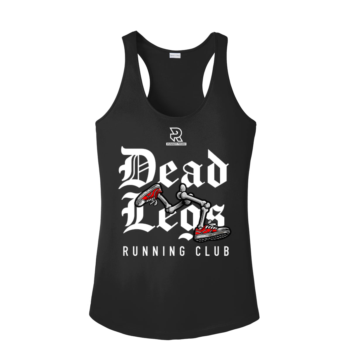 DEAD LEGS (White) - Womens Competitor Racerback Tank