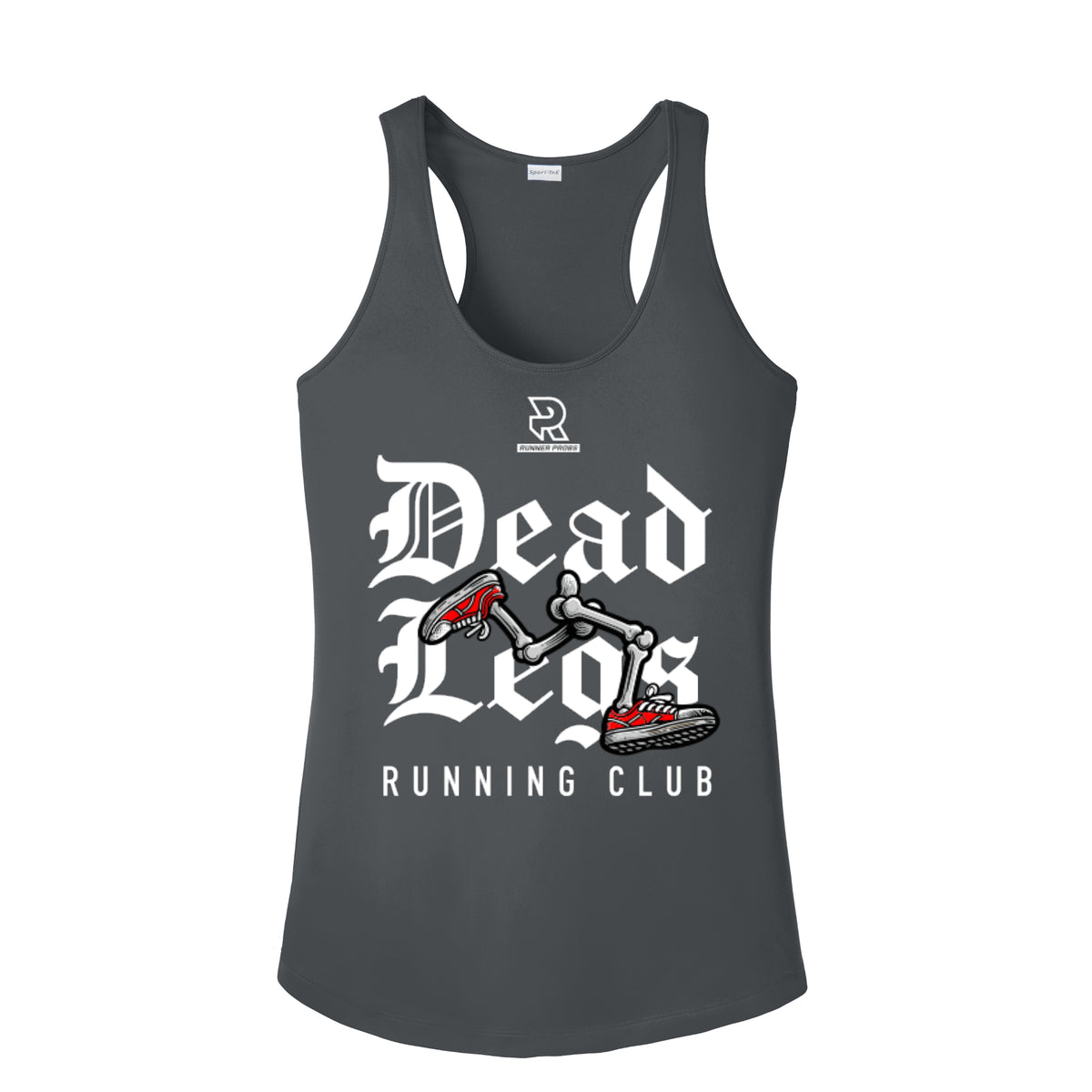 DEAD LEGS (White) - Womens Competitor Racerback Tank