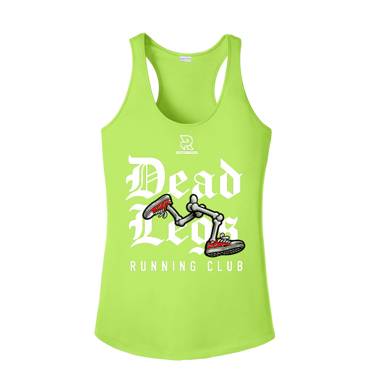 DEAD LEGS (White) - Womens Competitor Racerback Tank