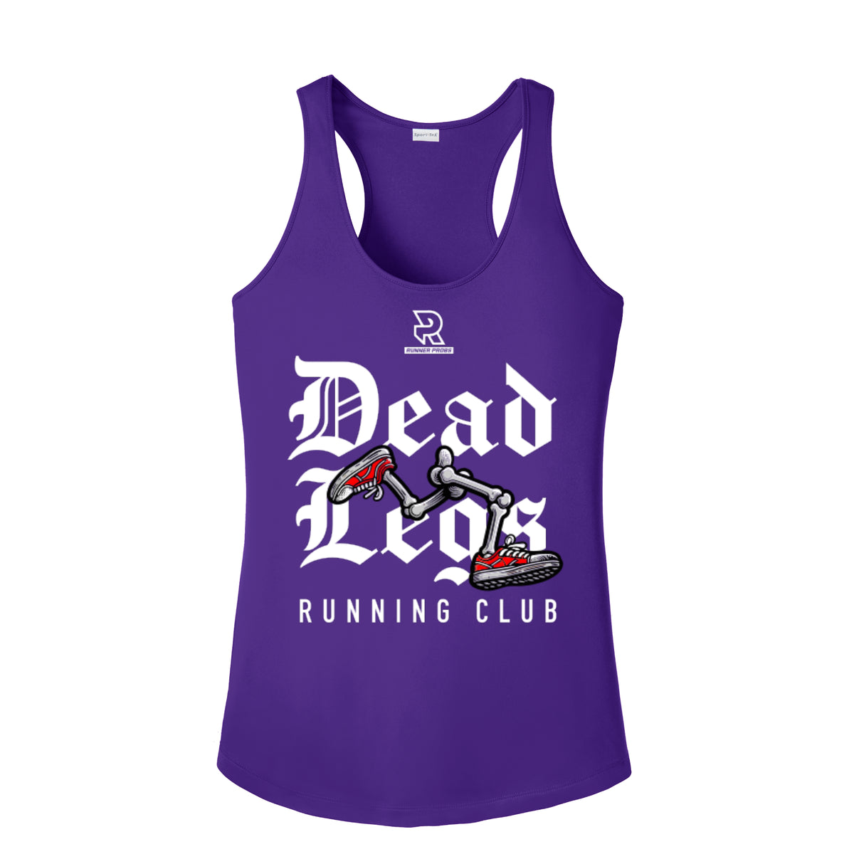 DEAD LEGS (White) - Womens Competitor Racerback Tank