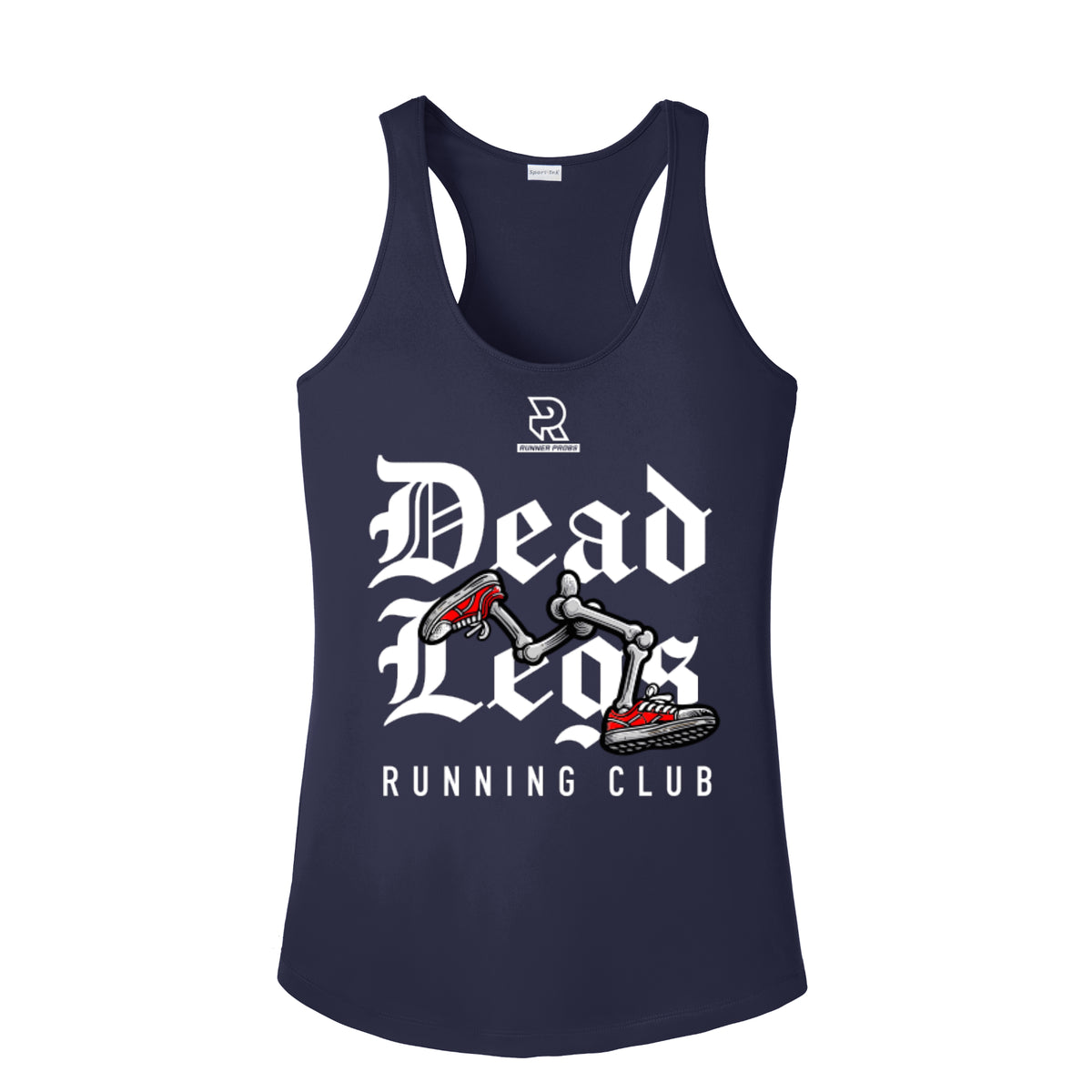 DEAD LEGS (White) - Womens Competitor Racerback Tank