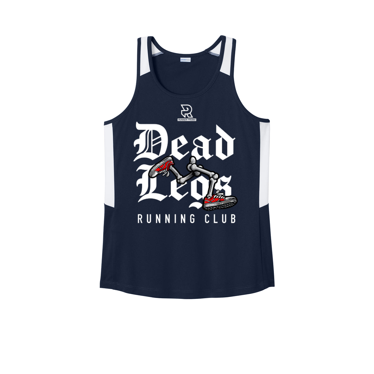 DEAD LEGS (White) - Womens Club Track Tank