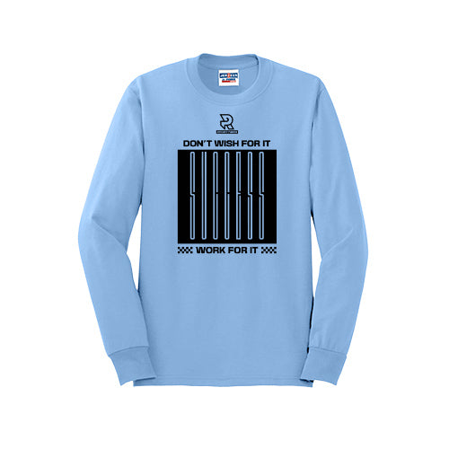 DON'T WISH FOR IT WORK FOR IT (Black) - Long Sleeve 50/50 Tee
