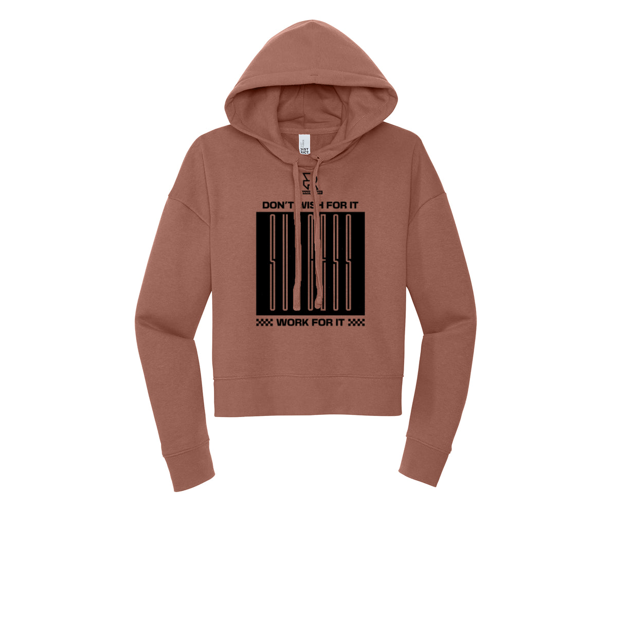 DON'T WISH FOR IT WORK FOR IT (Black) - Womens Fleece Hoodie