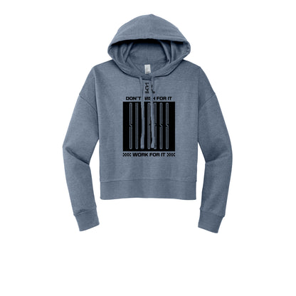 DON'T WISH FOR IT WORK FOR IT (Black) - Womens Fleece Hoodie