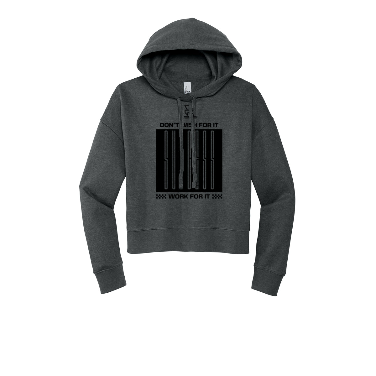 DON'T WISH FOR IT WORK FOR IT (Black) - Womens Fleece Hoodie