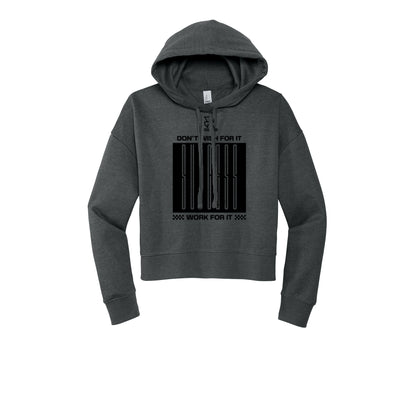 DON'T WISH FOR IT WORK FOR IT (Black) - Womens Fleece Hoodie