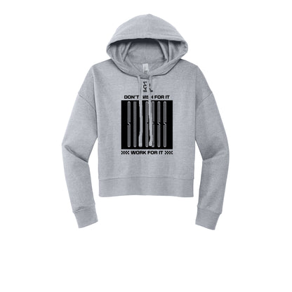 DON'T WISH FOR IT WORK FOR IT (Black) - Womens Fleece Hoodie