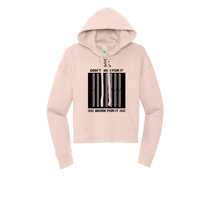 DON'T WISH FOR IT WORK FOR IT (Black) - Womens Fleece Hoodie