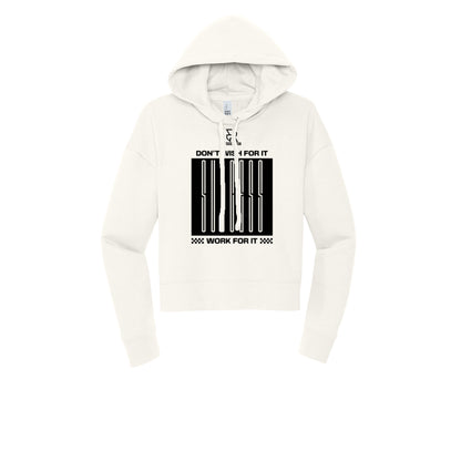 DON'T WISH FOR IT WORK FOR IT (Black) - Womens Fleece Hoodie