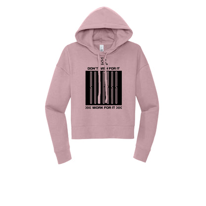 DON'T WISH FOR IT WORK FOR IT (Black) - Womens Fleece Hoodie