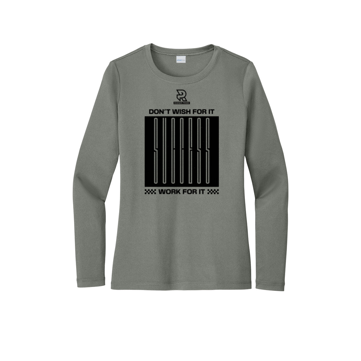 DON'T WISH FOR IT WORK FOR IT (Black) - Womens Pro Long Sleeve Performance Tee