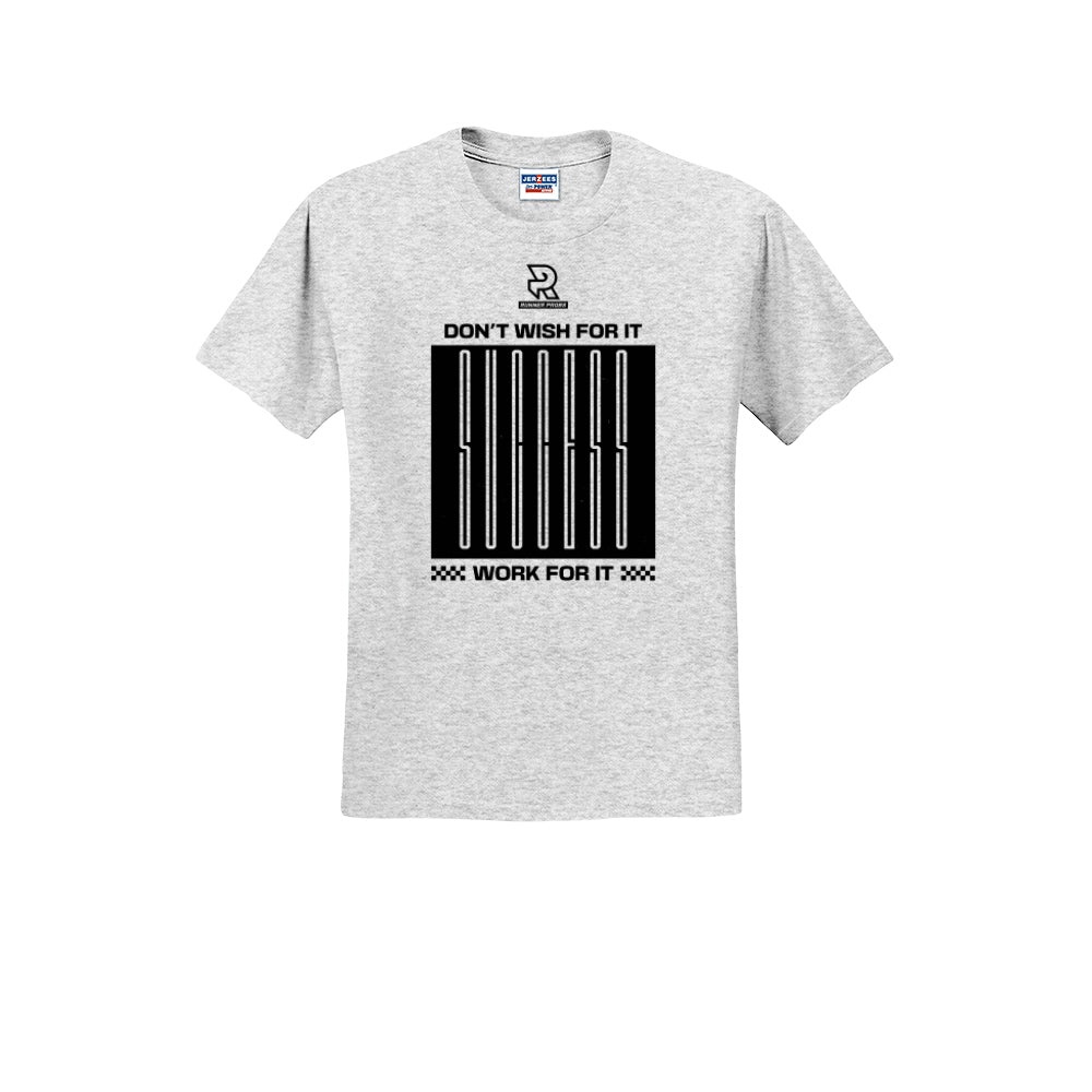 DON'T WISH FOR IT WORK FOR IT (Black) - Short Sleeve Cotton Tee