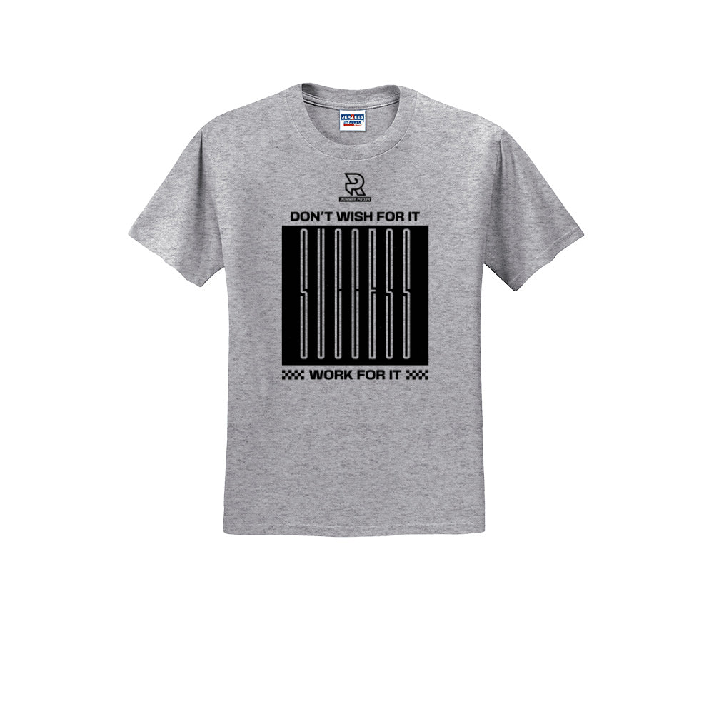 DON'T WISH FOR IT WORK FOR IT (Black) - Short Sleeve Cotton Tee