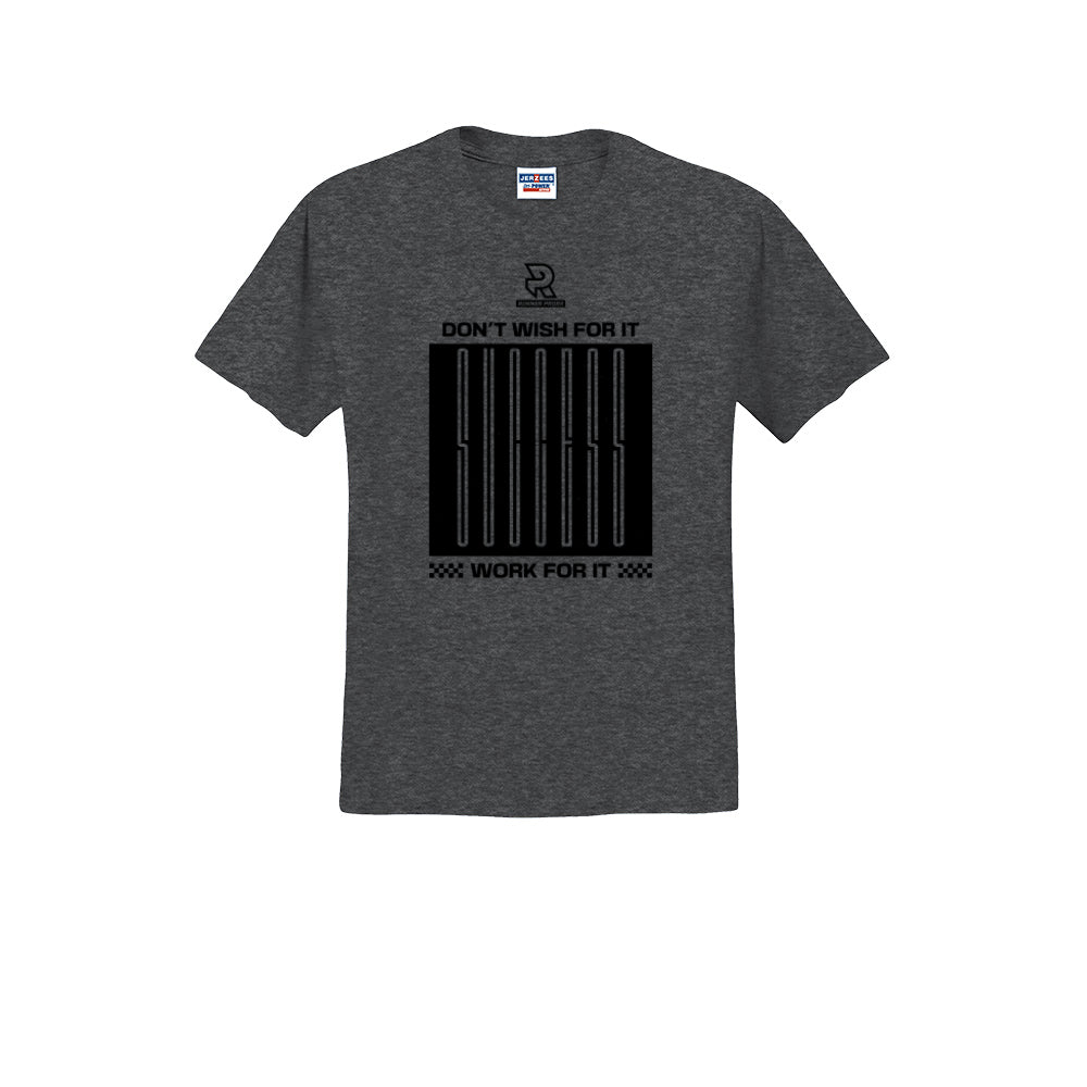 DON'T WISH FOR IT WORK FOR IT (Black) - Short Sleeve Cotton Tee