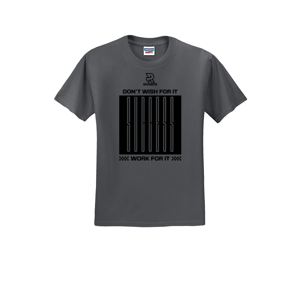 DON'T WISH FOR IT WORK FOR IT (Black) - Short Sleeve Cotton Tee