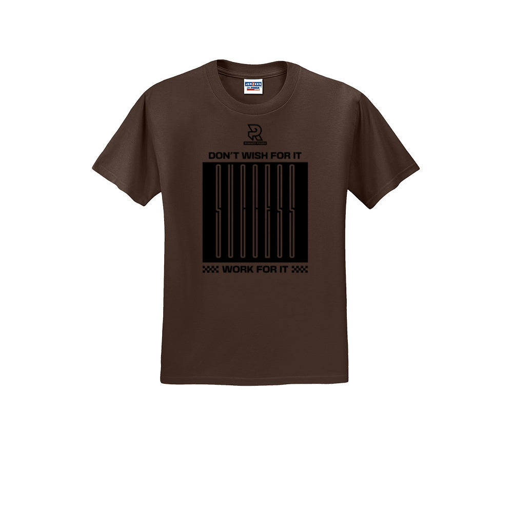 DON'T WISH FOR IT WORK FOR IT (Black) - Short Sleeve Cotton Tee