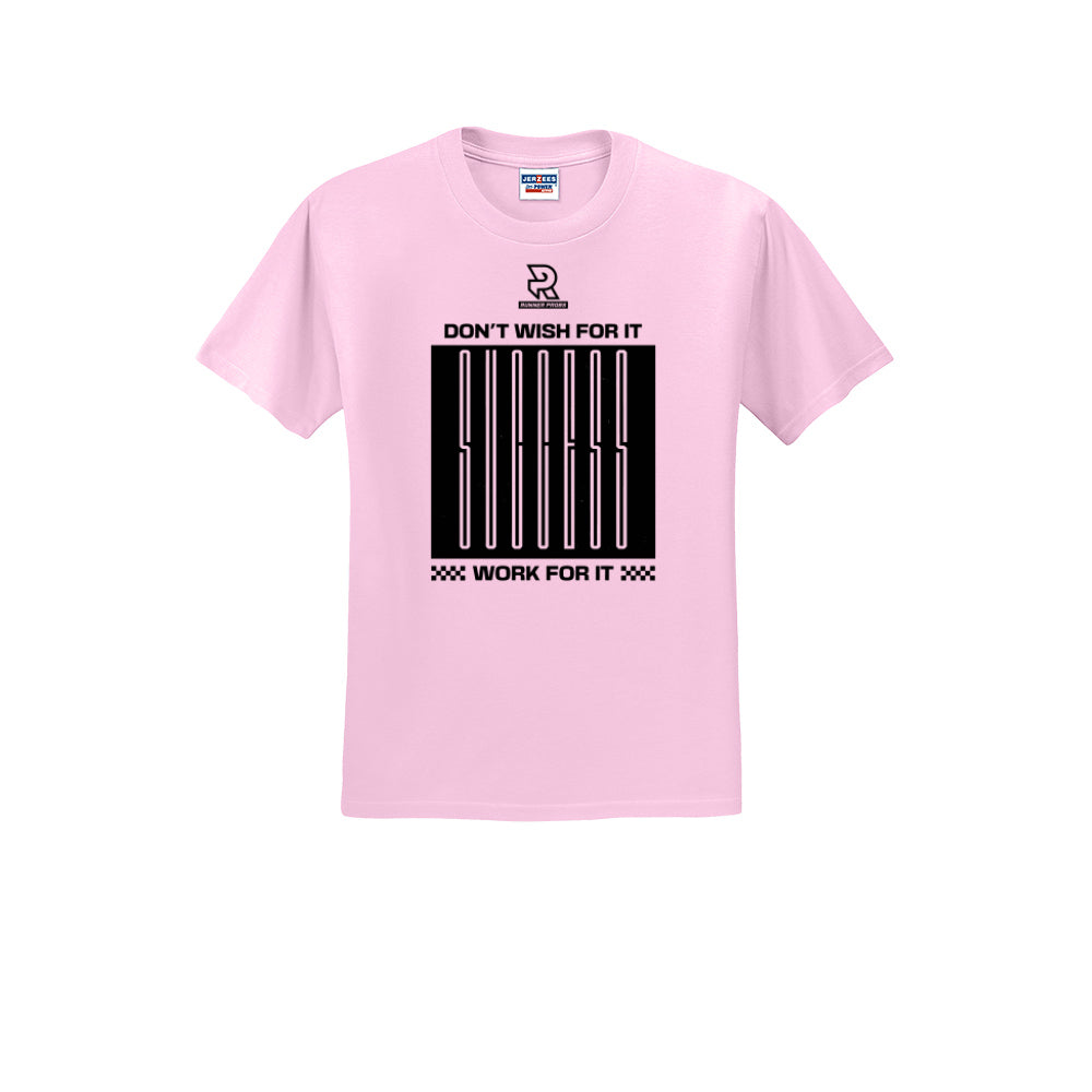 DON'T WISH FOR IT WORK FOR IT (Black) - Short Sleeve Cotton Tee