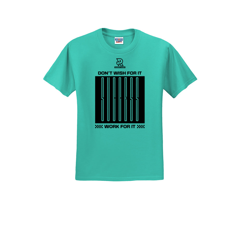 DON'T WISH FOR IT WORK FOR IT (Black) - Short Sleeve Cotton Tee