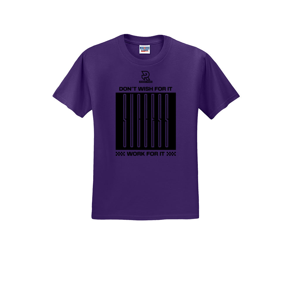 DON'T WISH FOR IT WORK FOR IT (Black) - Short Sleeve Cotton Tee