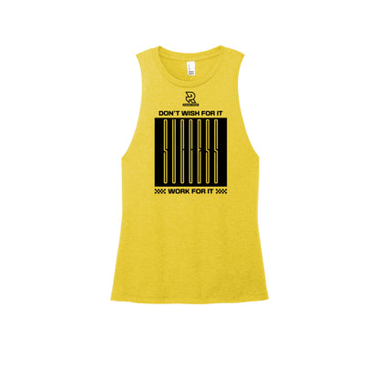 DON'T WISH FOR IT WORK FOR IT (Black) - Womens Perfect Tri Muscle Tank