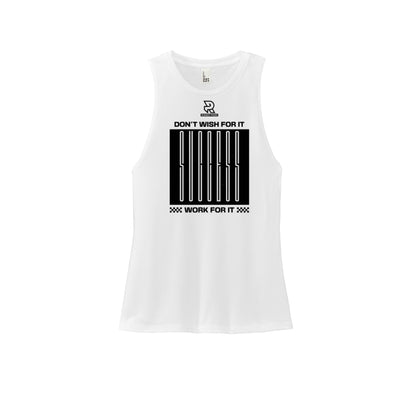 DON'T WISH FOR IT WORK FOR IT (Black) - Womens Perfect Tri Muscle Tank