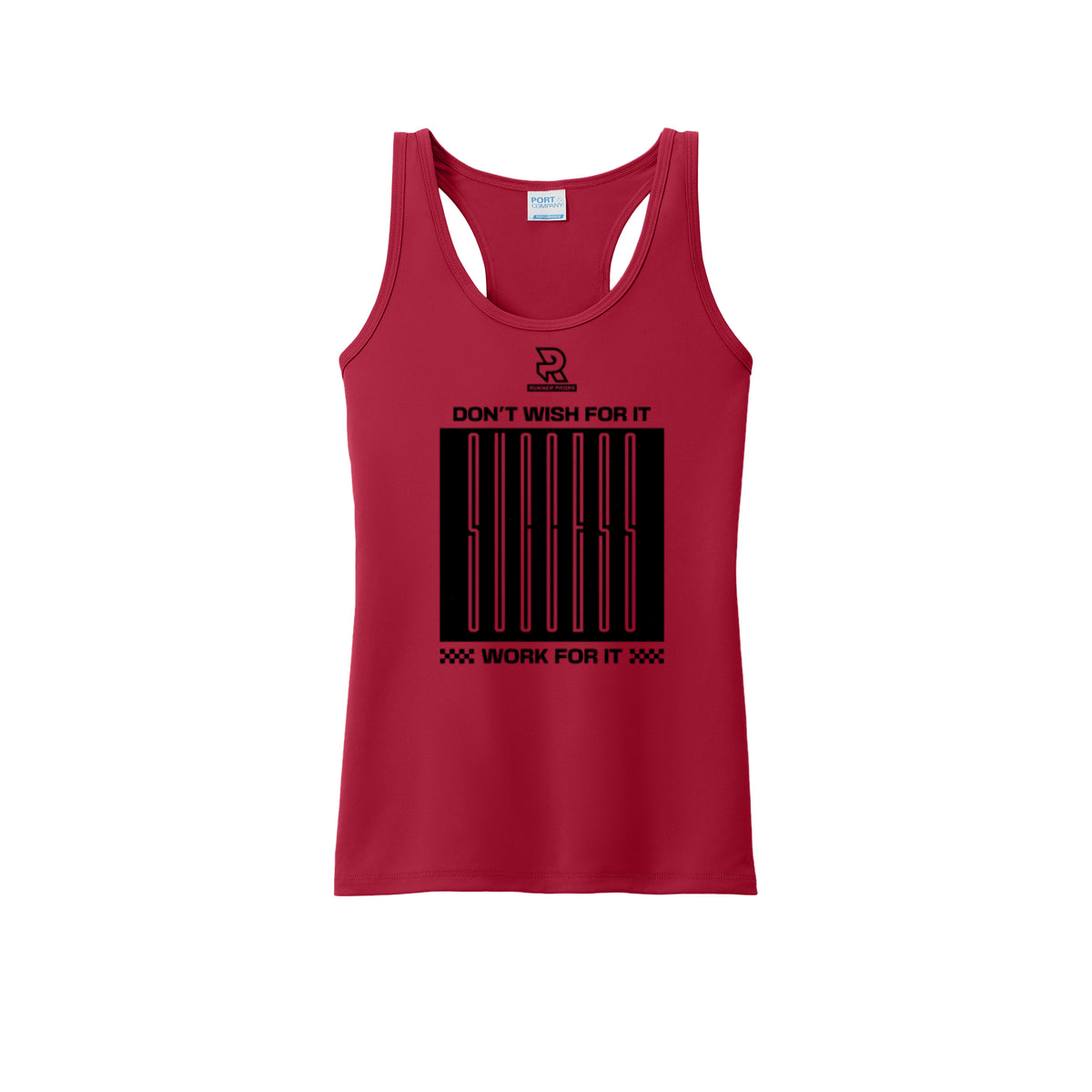 DON'T WISH FOR IT WORK FOR IT (Black) - Womens Performance Tank