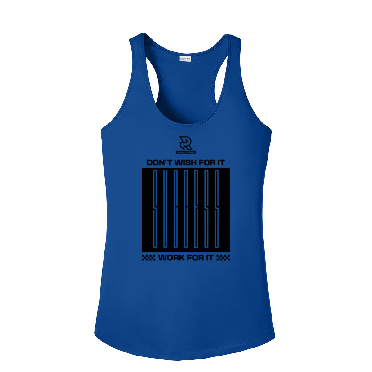 DON'T WISH FOR IT WORK FOR IT (Black) - Womens Competitor Racerback Tank