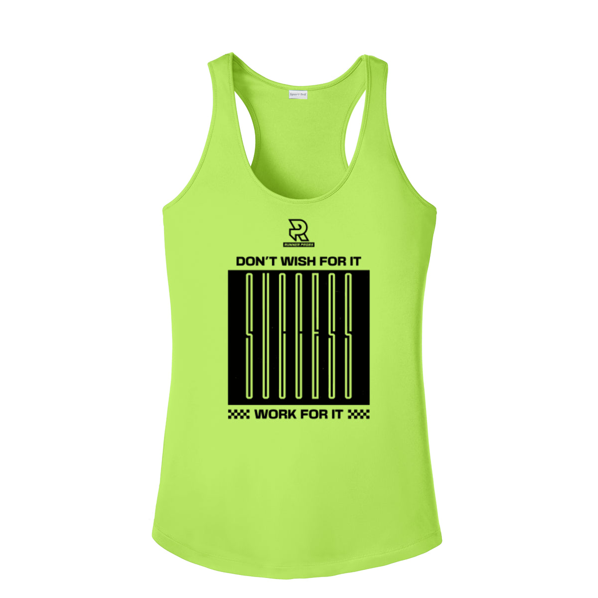 DON'T WISH FOR IT WORK FOR IT (Black) - Womens Competitor Racerback Tank