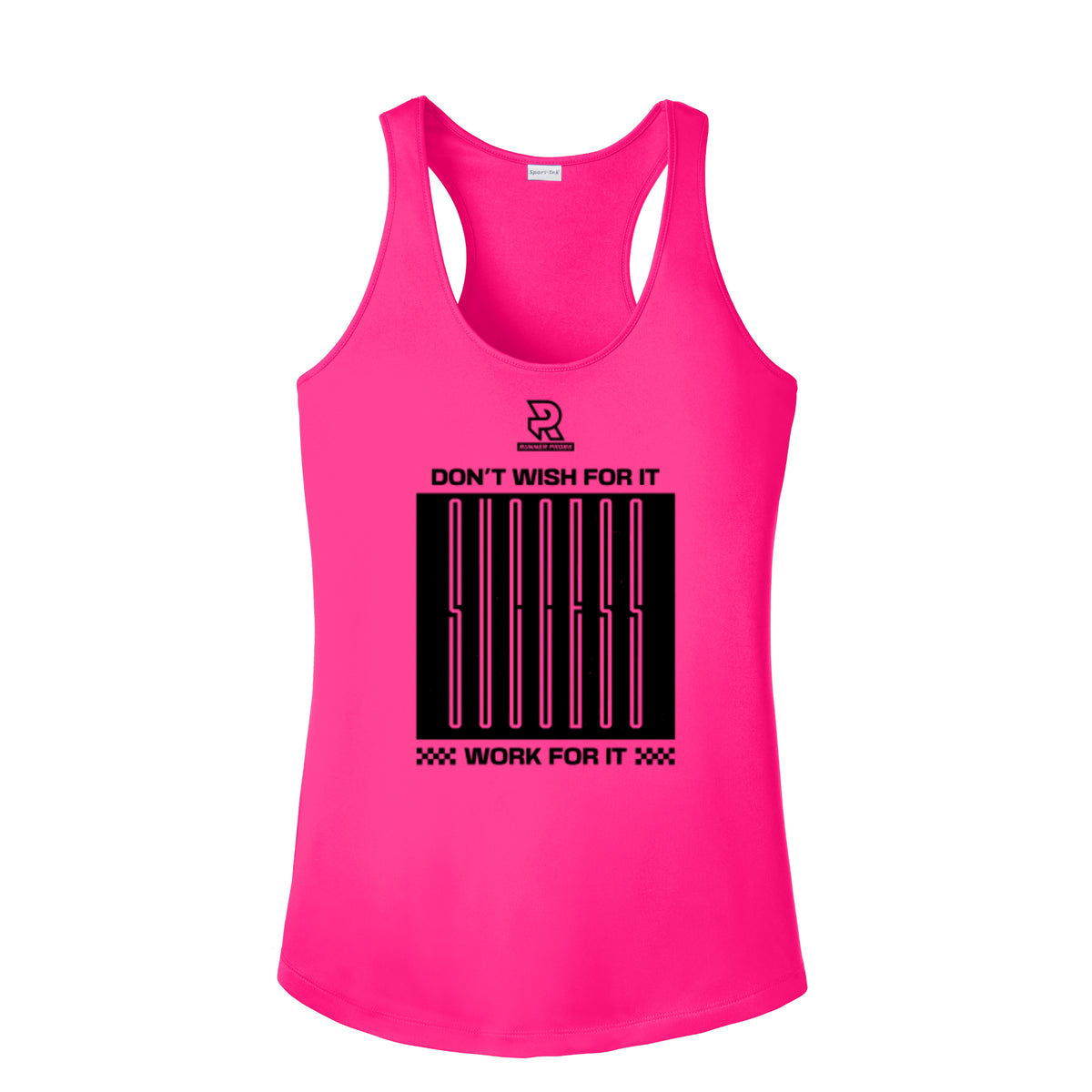 DON'T WISH FOR IT WORK FOR IT (Black) - Womens Competitor Racerback Tank
