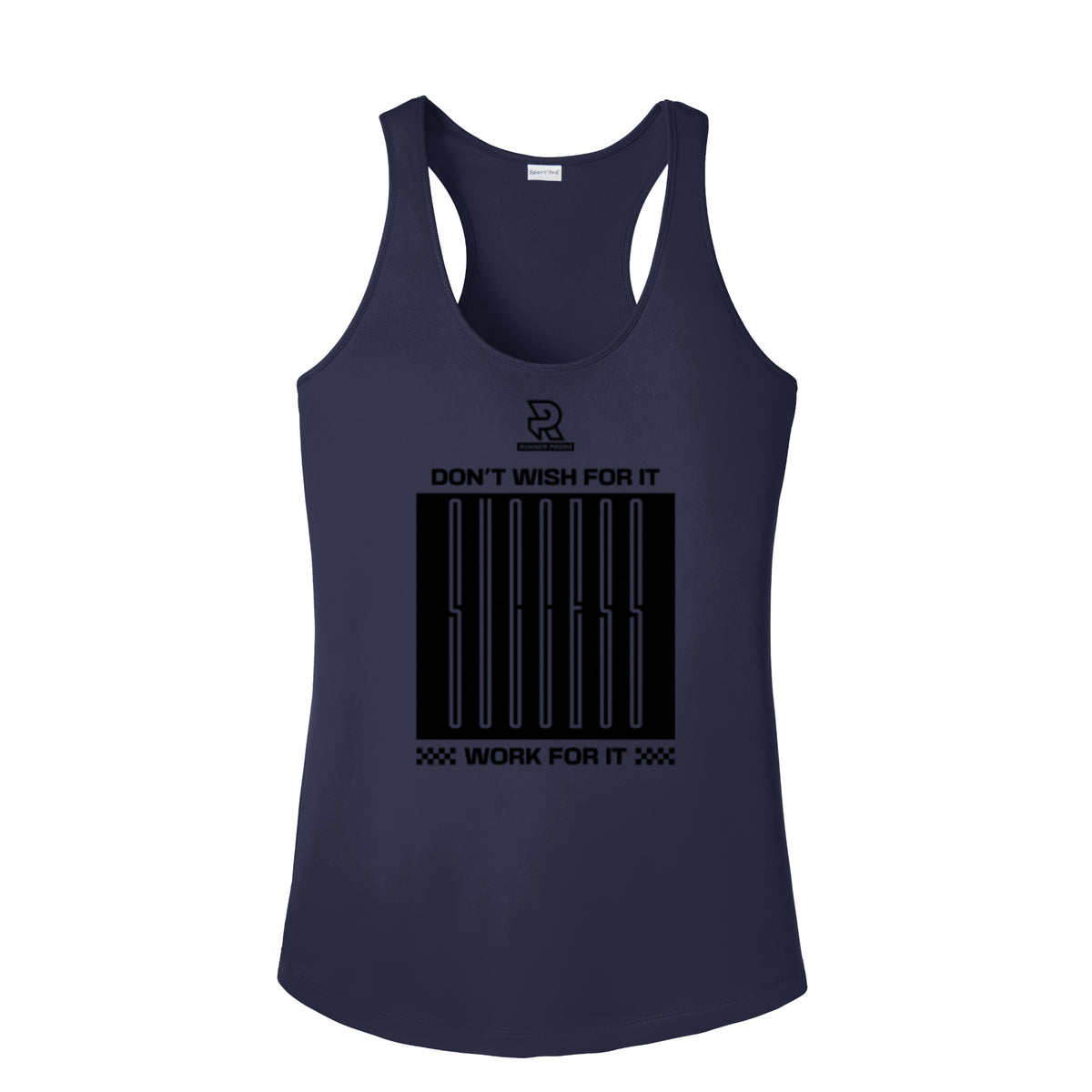 DON'T WISH FOR IT WORK FOR IT (Black) - Womens Competitor Racerback Tank