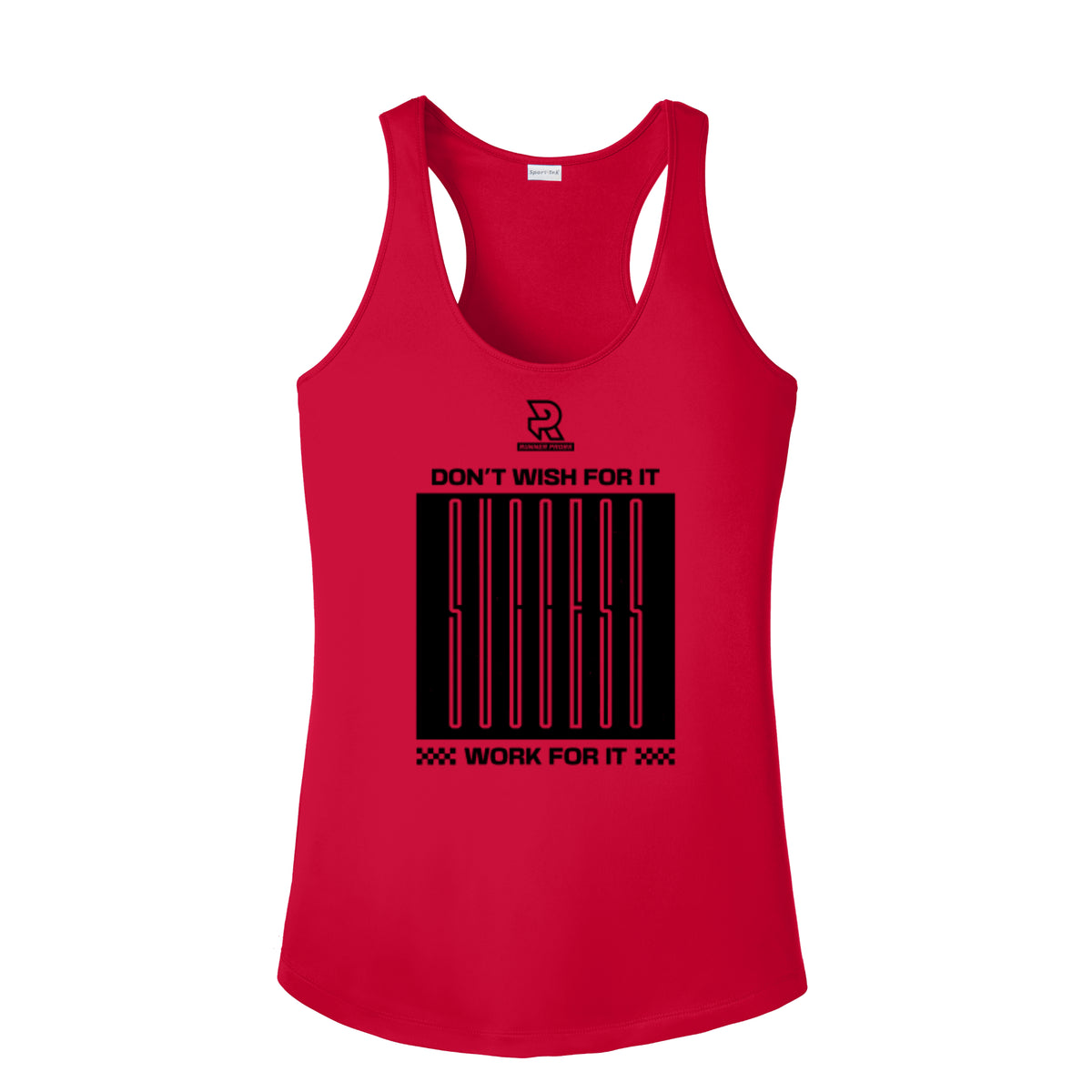 DON'T WISH FOR IT WORK FOR IT (Black) - Womens Competitor Racerback Tank