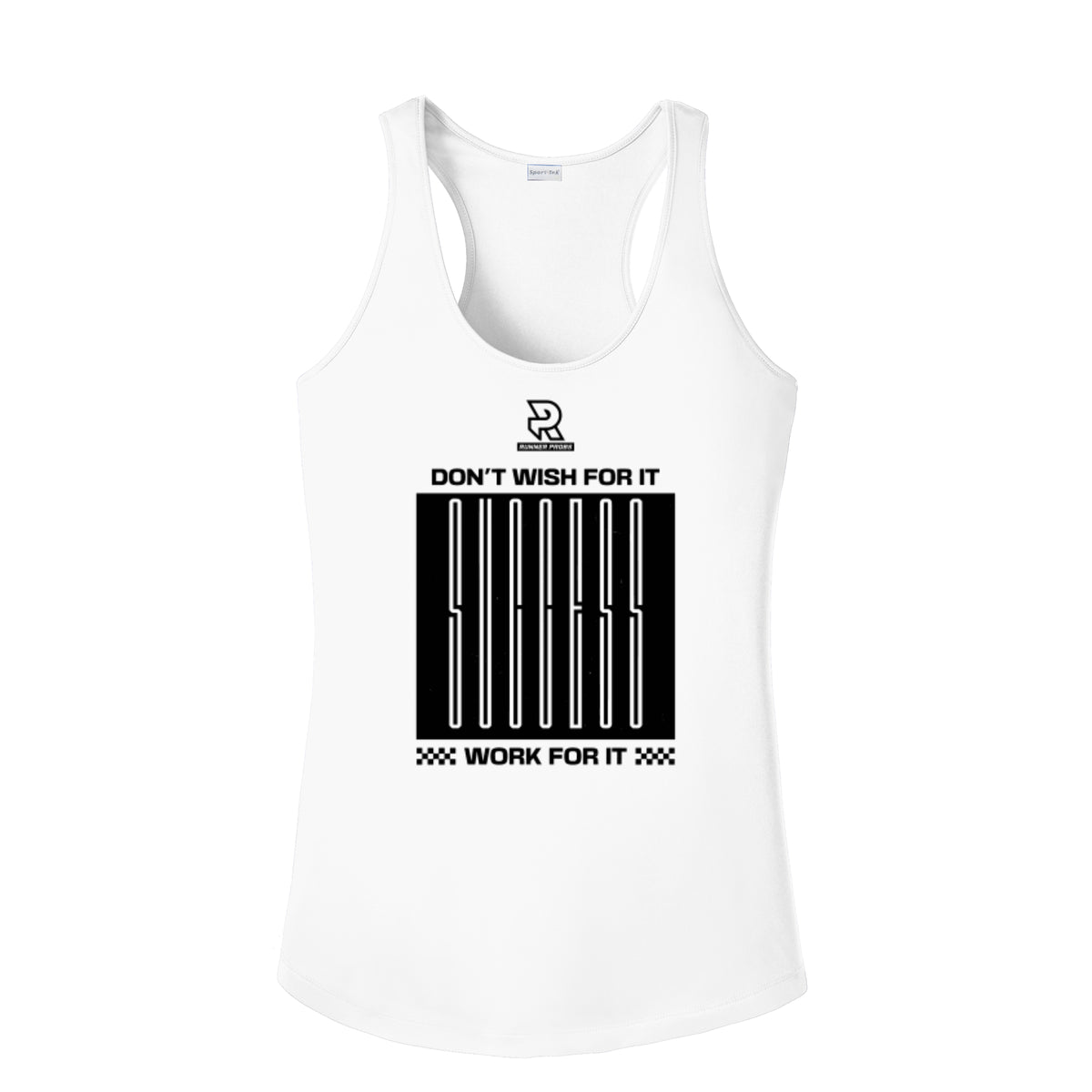 DON'T WISH FOR IT WORK FOR IT (Black) - Womens Competitor Racerback Tank