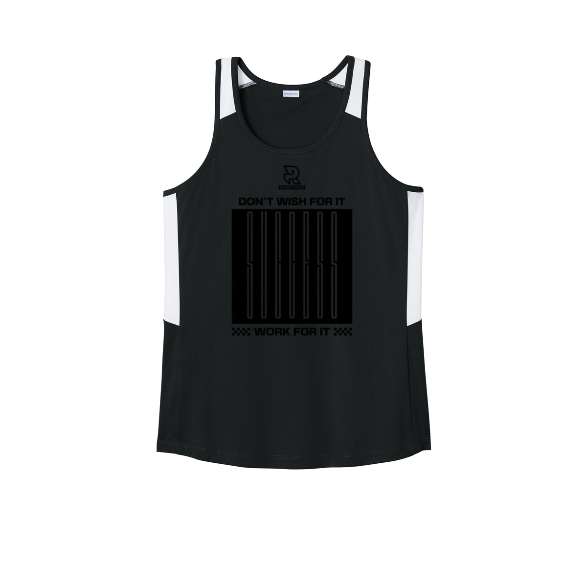 DON'T WISH FOR IT WORK FOR IT (Black) - Womens Club Track Tank