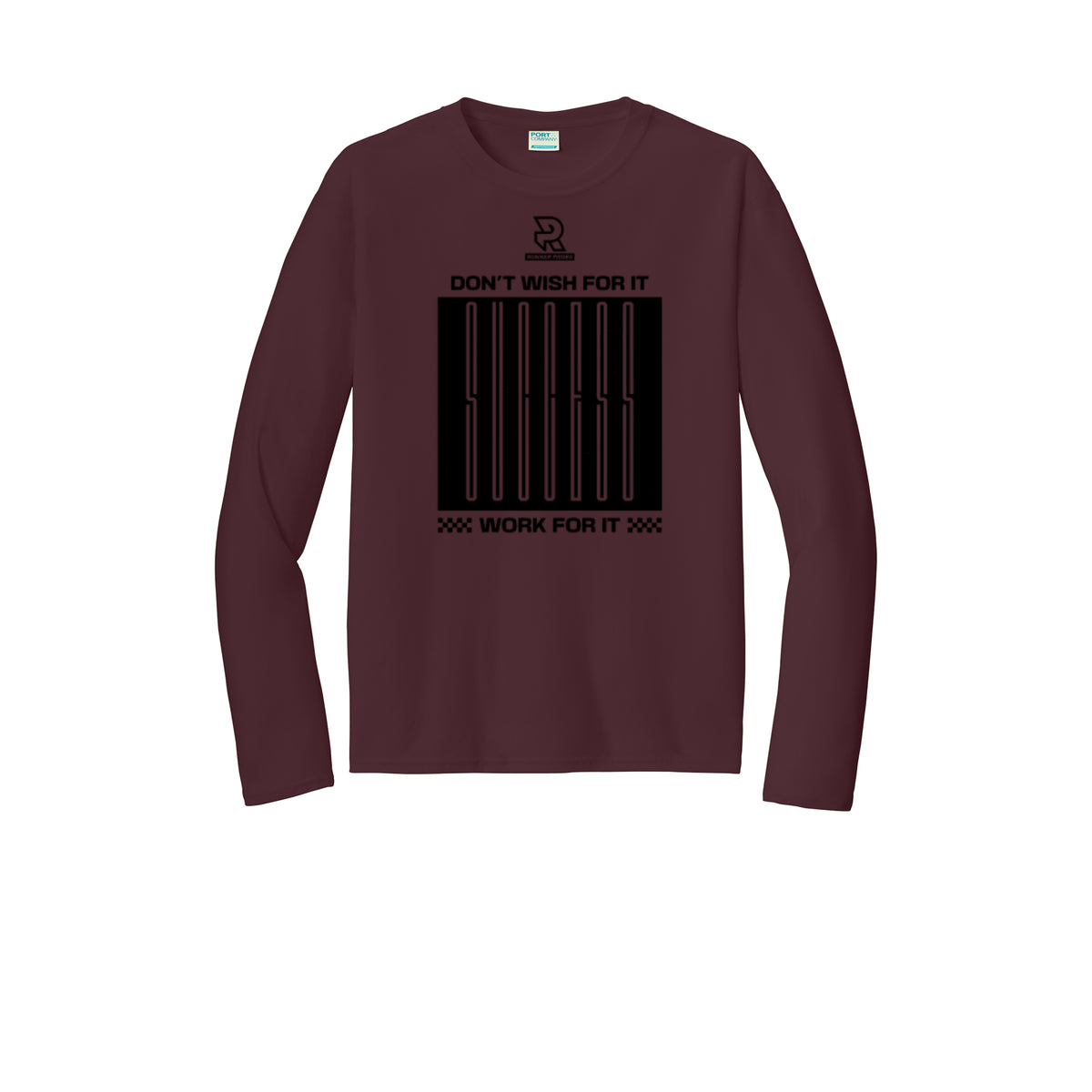 DON'T WISH FOR IT WORK FOR IT (Black) - Long Sleeve Performance Tee