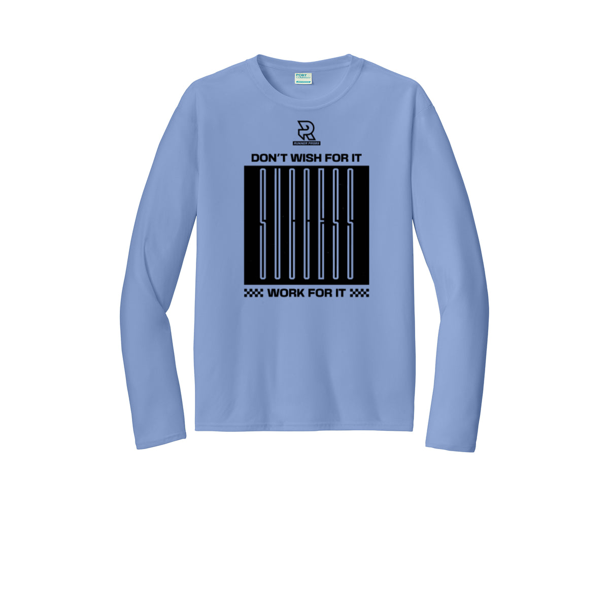 DON'T WISH FOR IT WORK FOR IT (Black) - Long Sleeve Performance Tee
