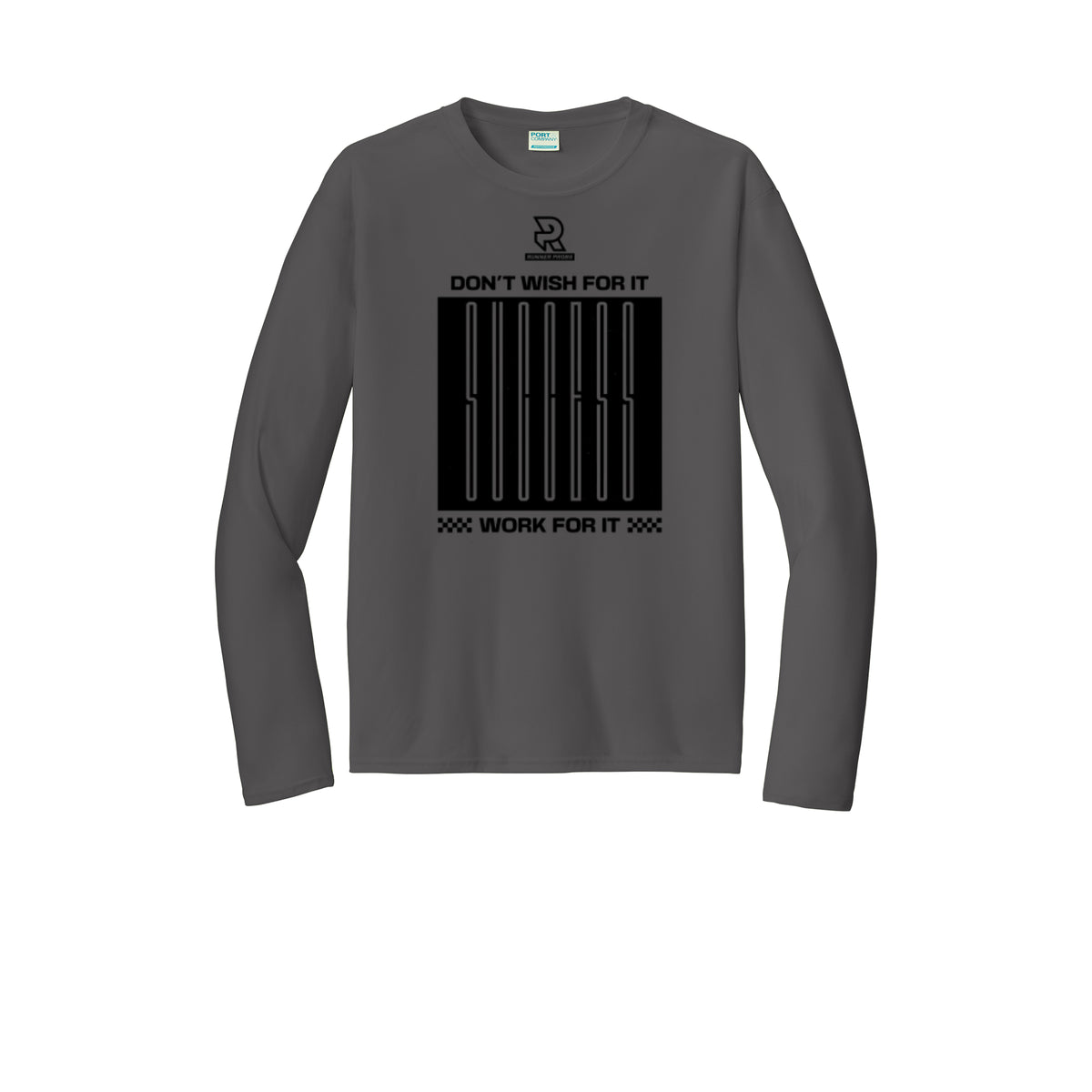 DON'T WISH FOR IT WORK FOR IT (Black) - Long Sleeve Performance Tee