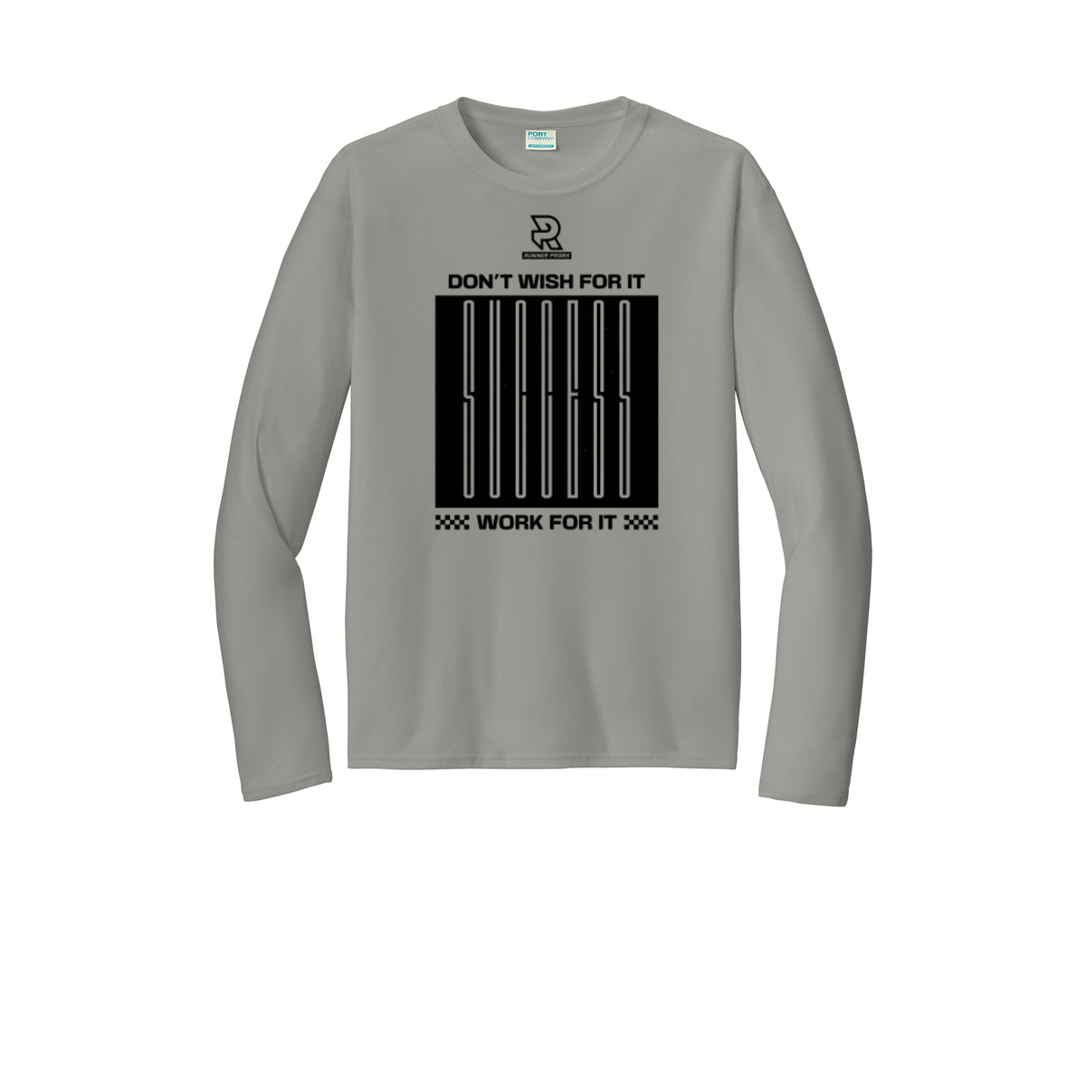 DON'T WISH FOR IT WORK FOR IT (Black) - Long Sleeve Performance Tee