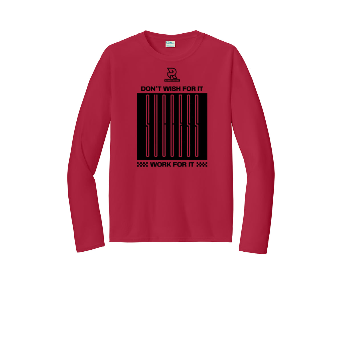DON'T WISH FOR IT WORK FOR IT (Black) - Long Sleeve Performance Tee