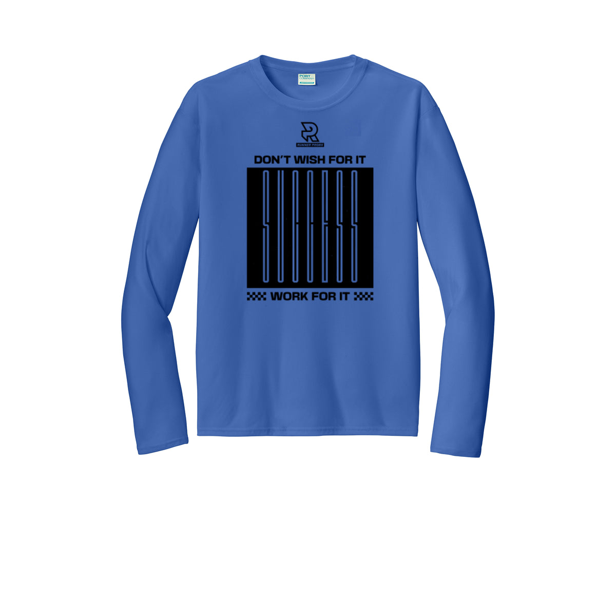 DON'T WISH FOR IT WORK FOR IT (Black) - Long Sleeve Performance Tee