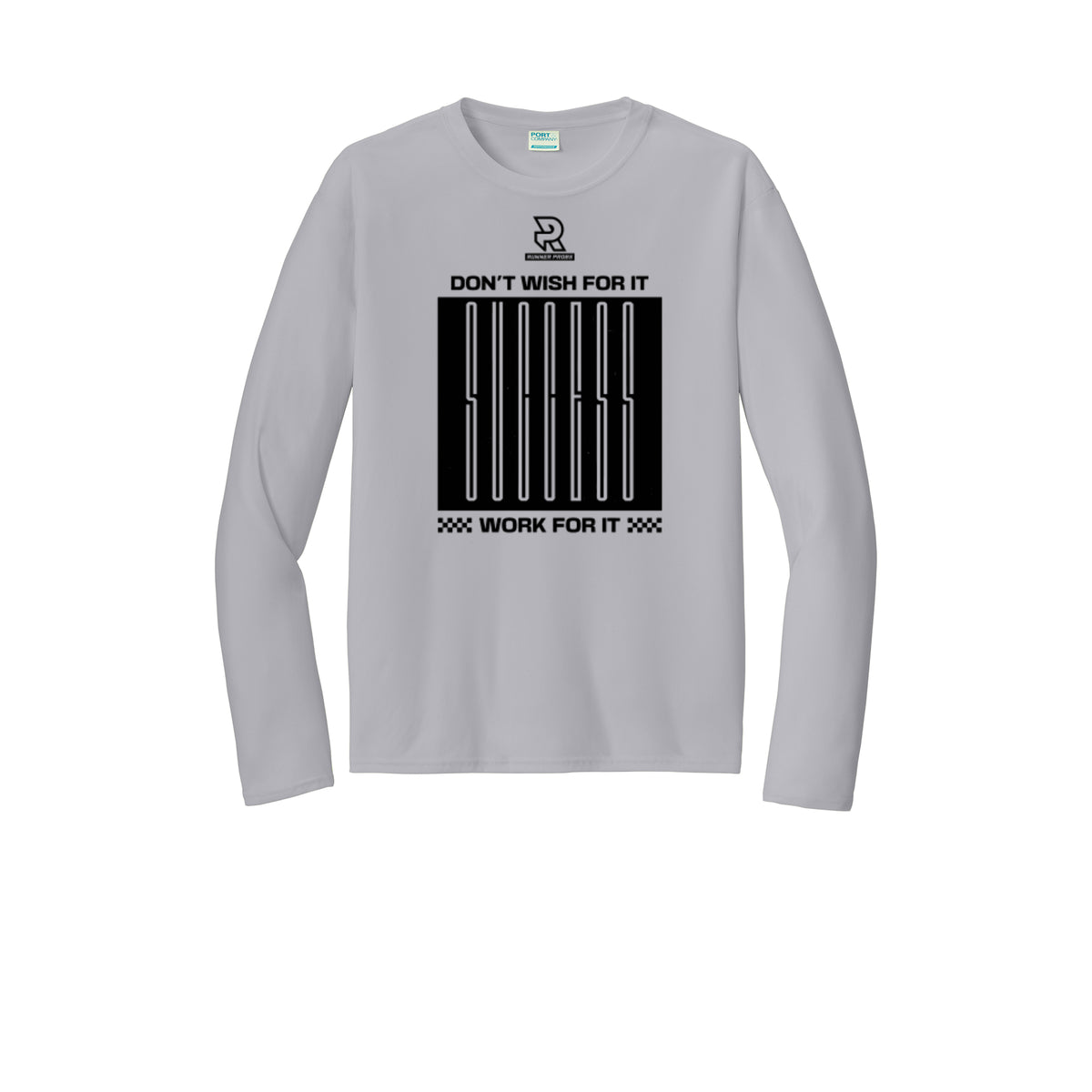 DON'T WISH FOR IT WORK FOR IT (Black) - Long Sleeve Performance Tee