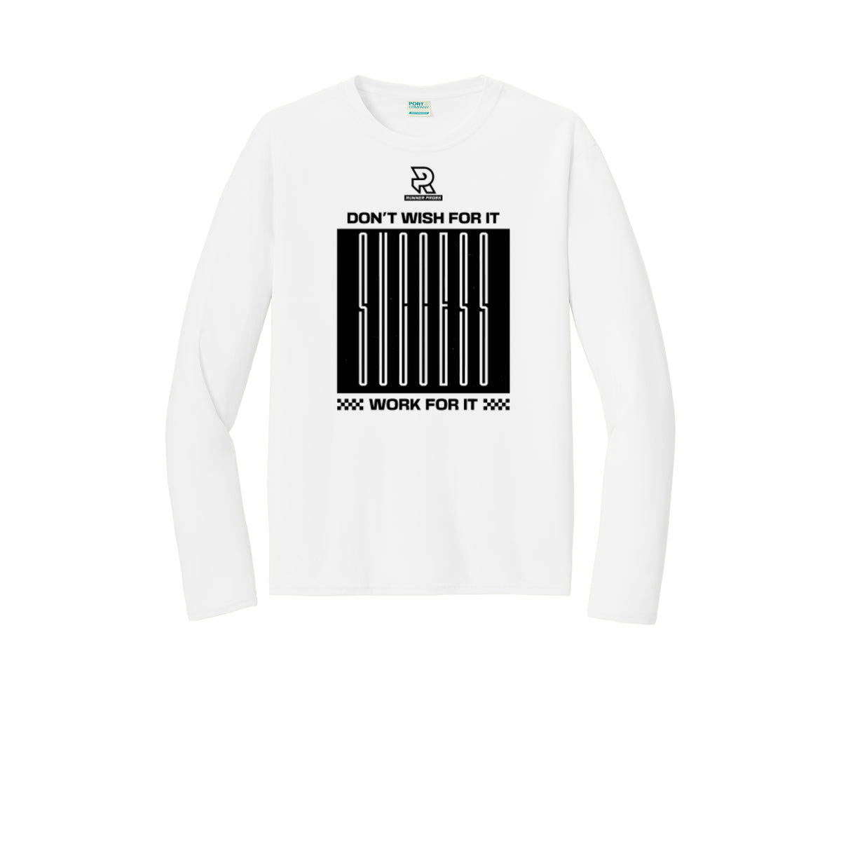 DON'T WISH FOR IT WORK FOR IT (Black) - Long Sleeve Performance Tee