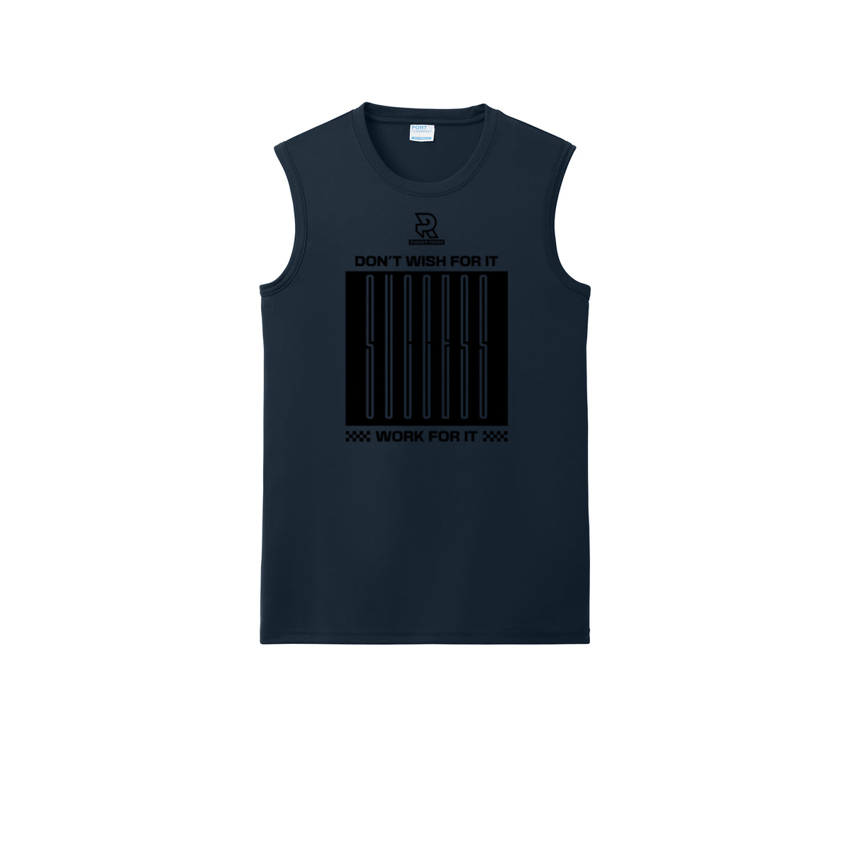 DON'T WISH FOR IT WORK FOR IT (Black) - Sleeveless Performance Tee