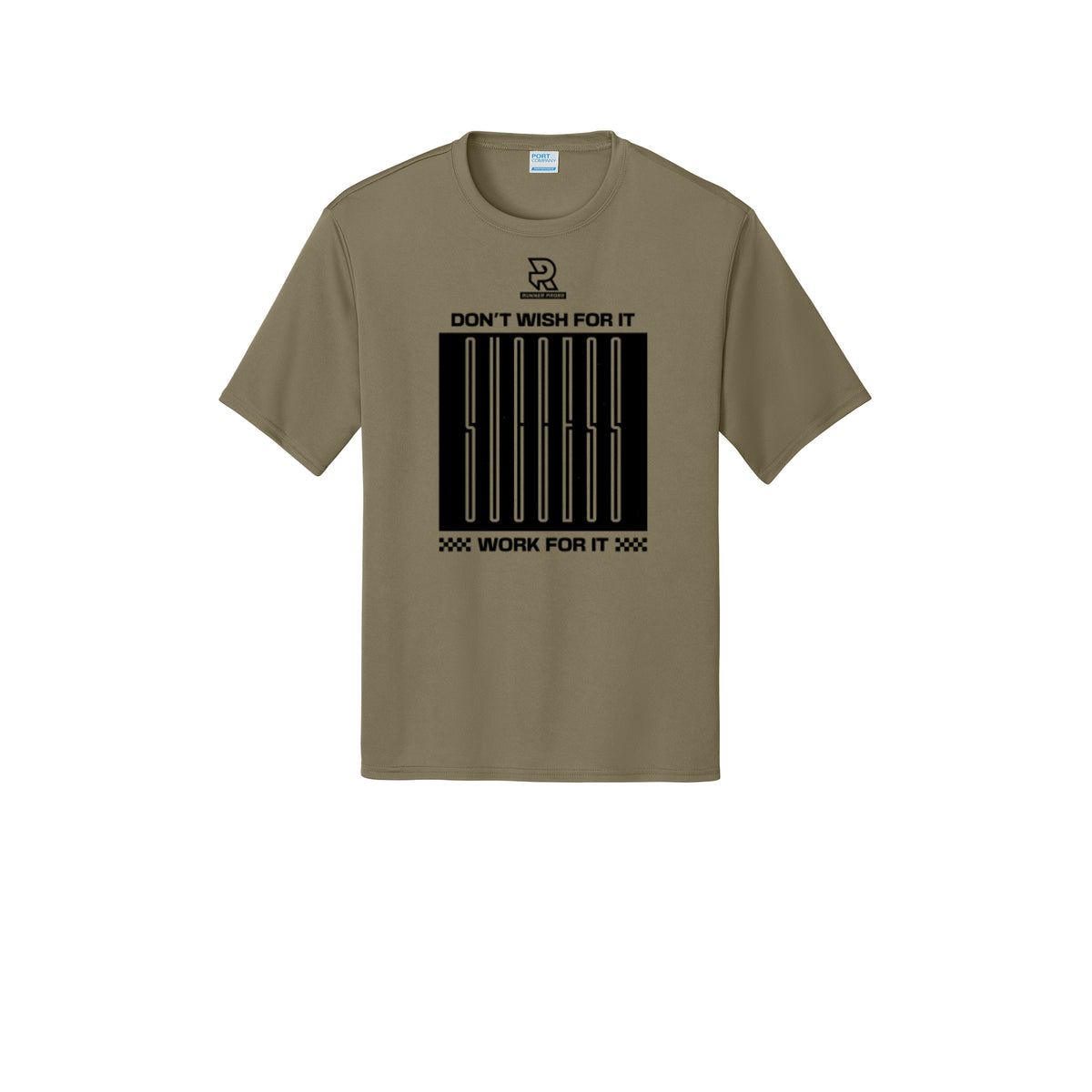 DON'T WISH FOR IT WORK FOR IT (Black) - Short Sleeve Performance Tee