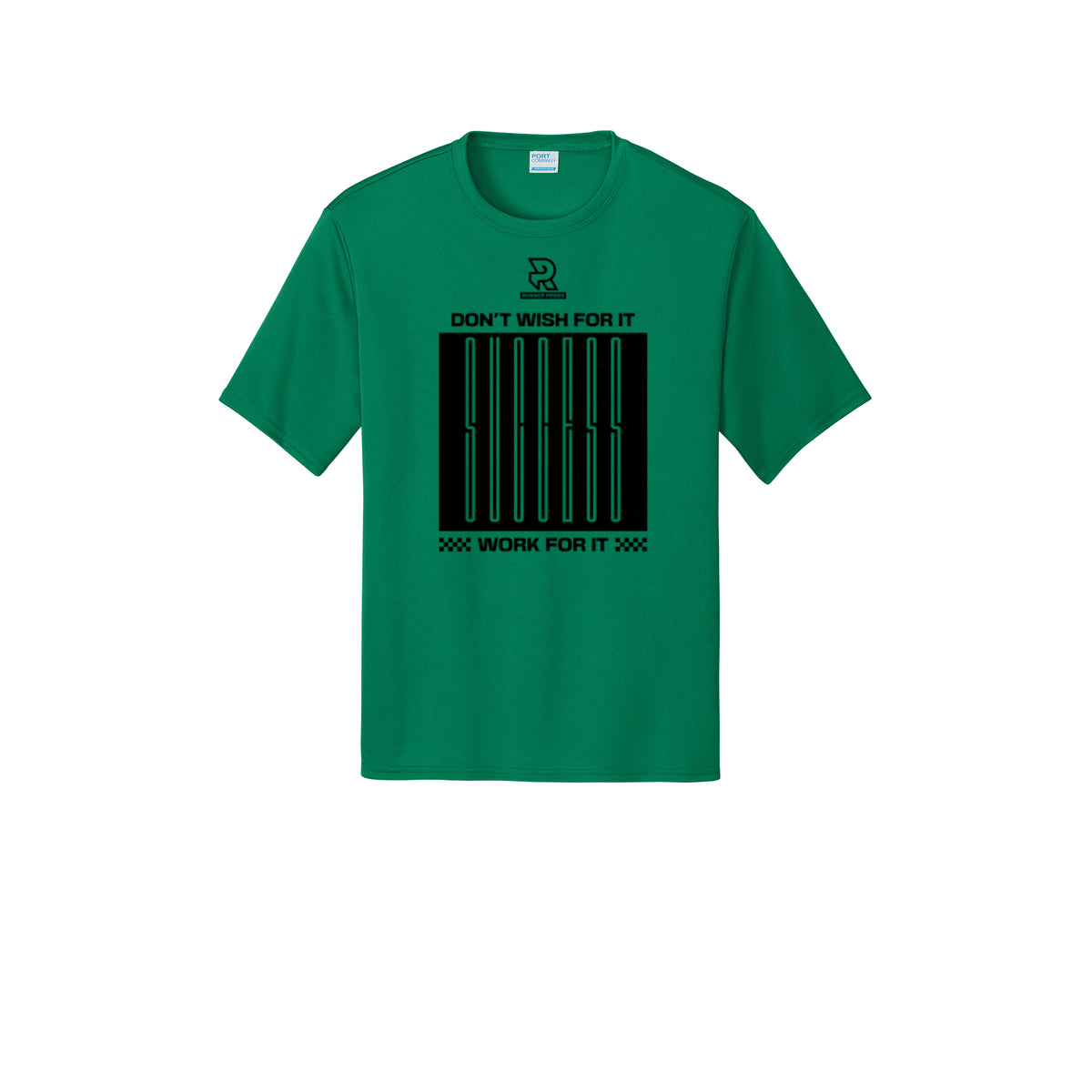 DON'T WISH FOR IT WORK FOR IT (Black) - Short Sleeve Performance Tee