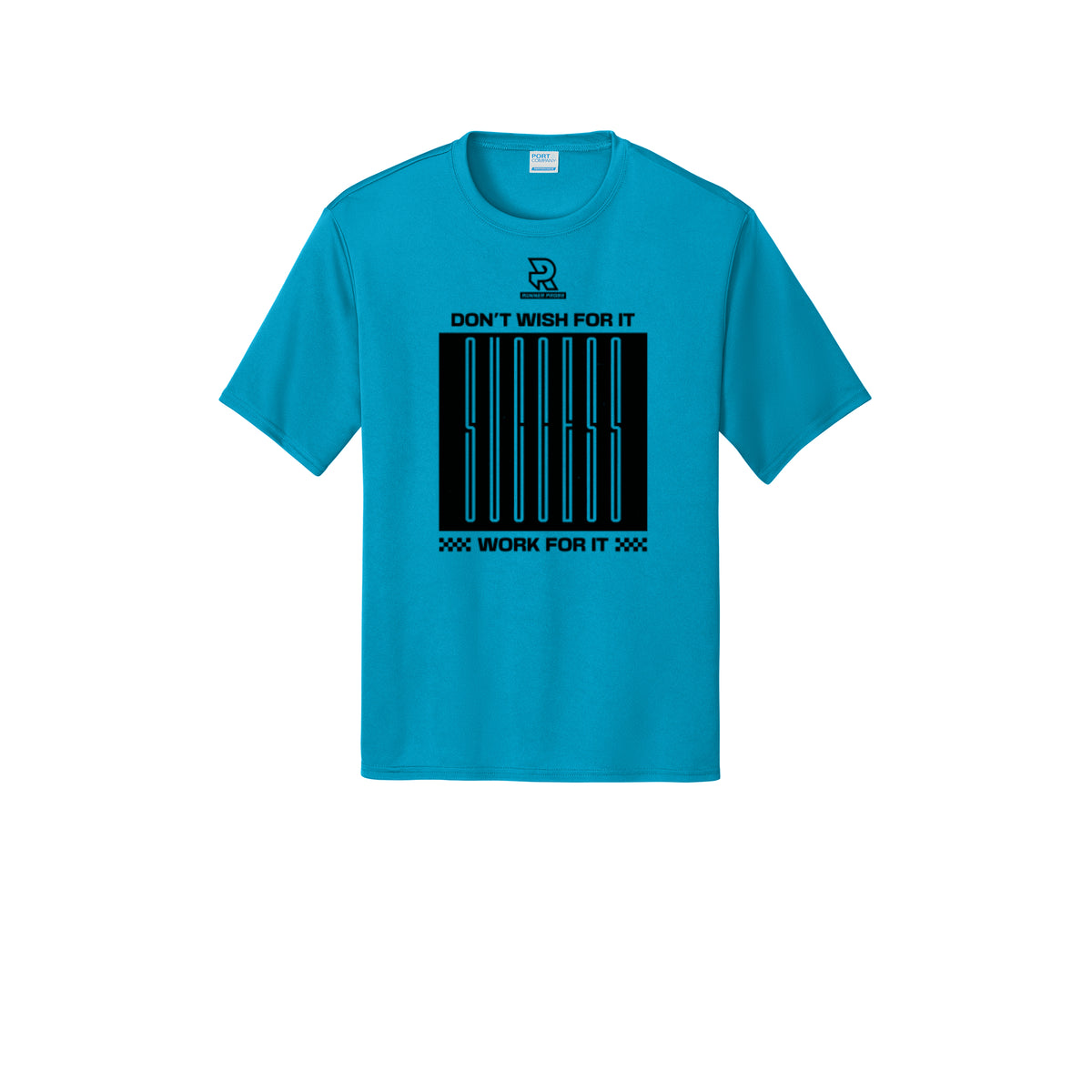 DON'T WISH FOR IT WORK FOR IT (Black) - Short Sleeve Performance Tee