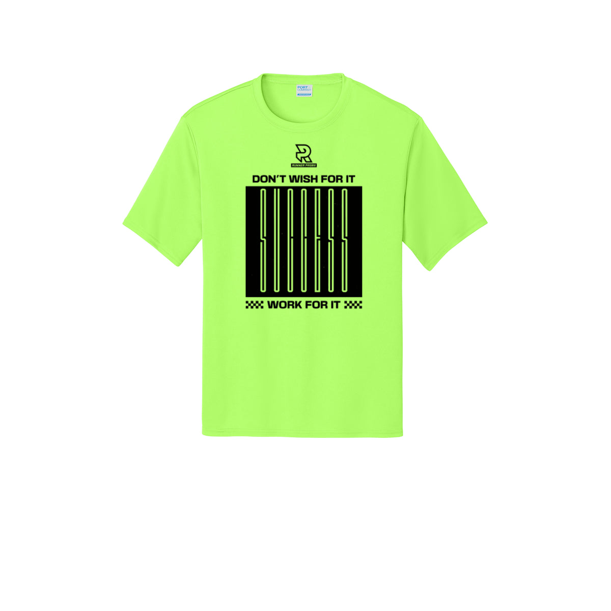 DON'T WISH FOR IT WORK FOR IT (Black) - Short Sleeve Performance Tee