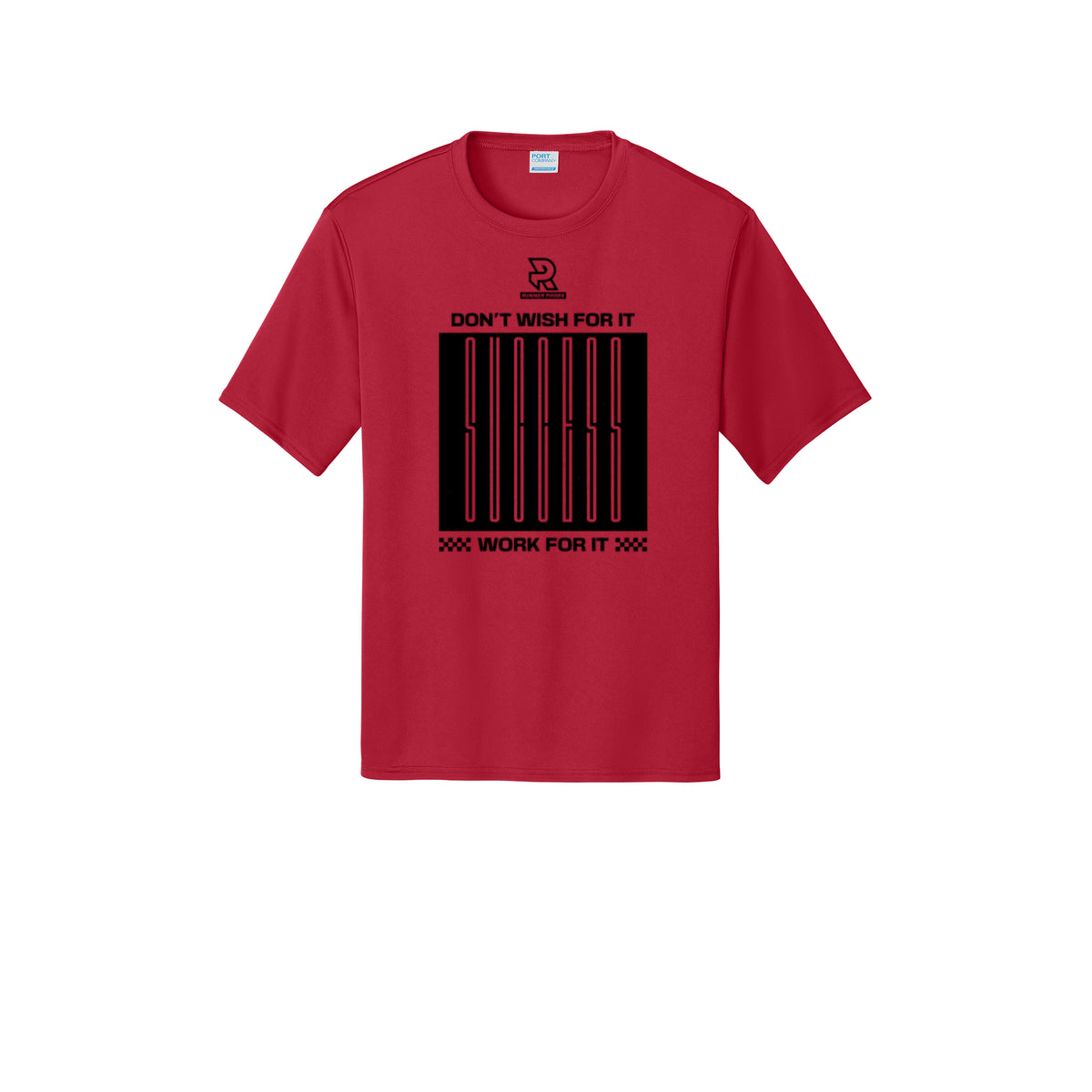 DON'T WISH FOR IT WORK FOR IT (Black) - Short Sleeve Performance Tee